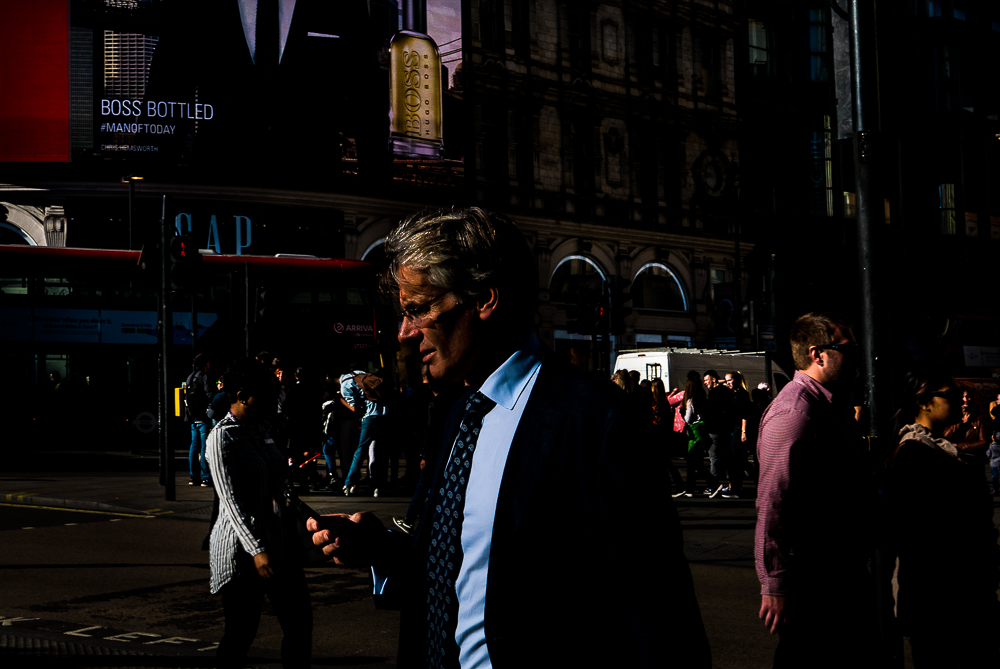 london street photography playing with shadows
